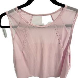 Lululemon Athletica Pink Crop Cut Out Tank Top